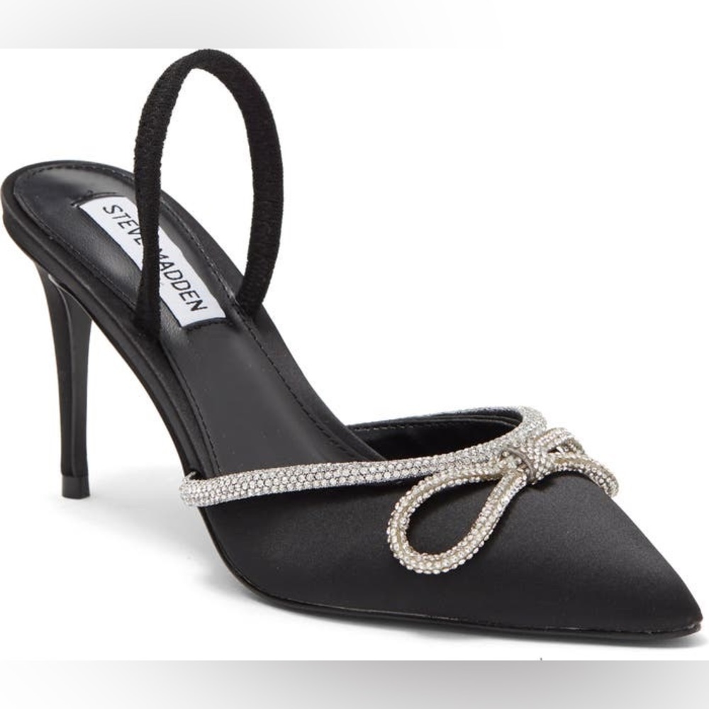 NEW- Steve Madden Lesli Pointed Toe Slingback in Black